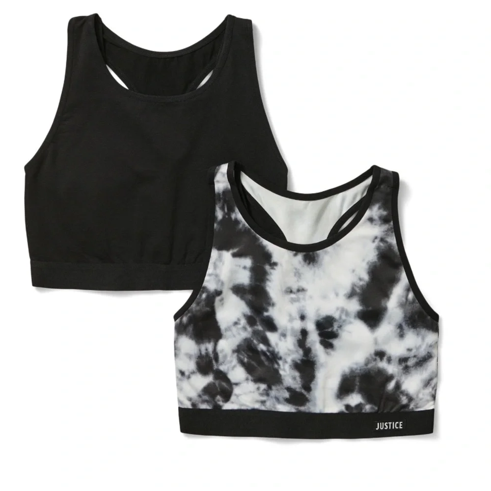 Justice Girls 2pk Racerback Sports Bra